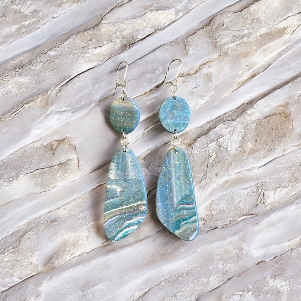 Oceanic Swirl Dangle Earrings